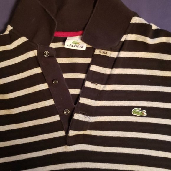 Striped Lacoste Polo - Picture 1 of 5